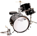Percussion Plus 3pc Junior Complete Drum Set - Metallic Black