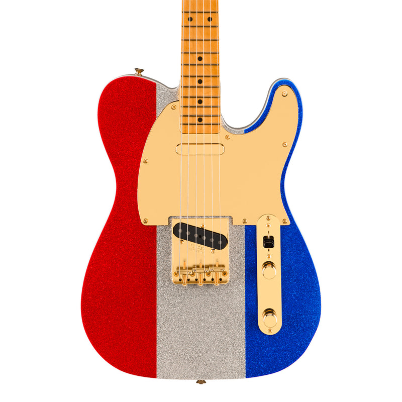 Fender Limited Edition Buck Owens Telecaster - Maple Fingerboard, Red, Silver and Blue Sparkle