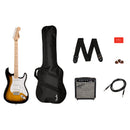 Squier Sonic Stratocaster Pack - Maple Fingerboard, 2-Color Sunburst with Gig Bag and Frontman 10G