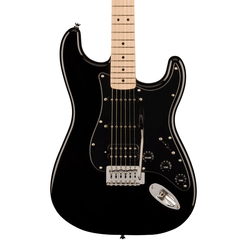 Squier Sonic Stratocaster HSS - Maple Fingerboard, Black Pickguard, Black