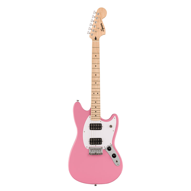 Squier Squier Sonic Mustang HH - Maple Fingerboard, White Pickguard, Flash Pink