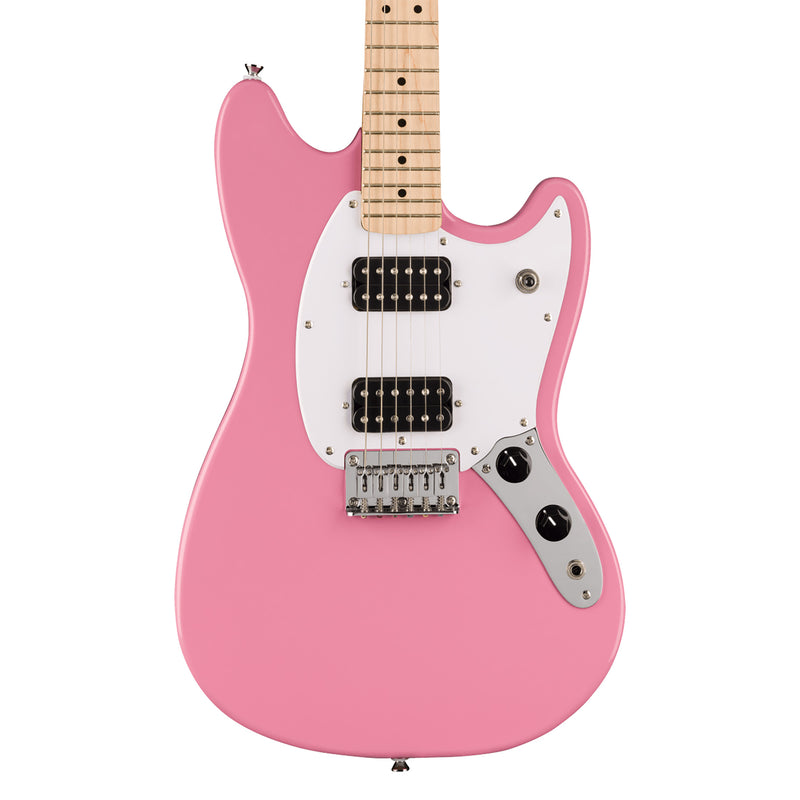 Squier Squier Sonic Mustang HH - Maple Fingerboard, White Pickguard, Flash Pink