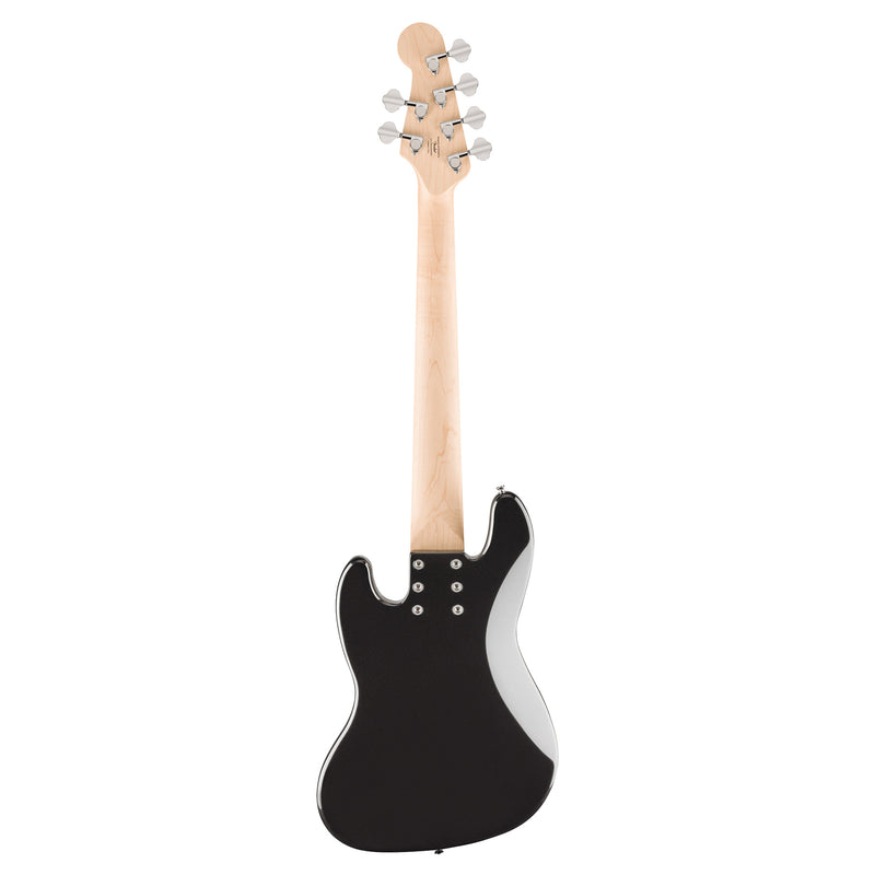 Squier Affinity Series Jazz Bass VI - Laurel Fingerboard, Black Pickguard, Black Metallic