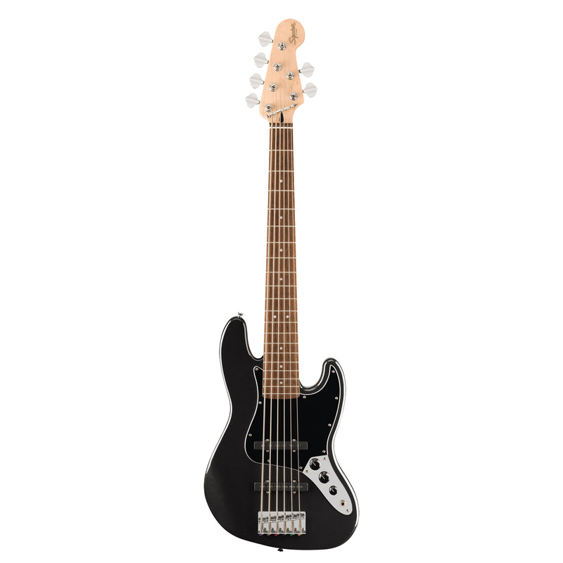 Squier Affinity Series Jazz Bass VI - Laurel Fingerboard, Black Pickguard, Black Metallic