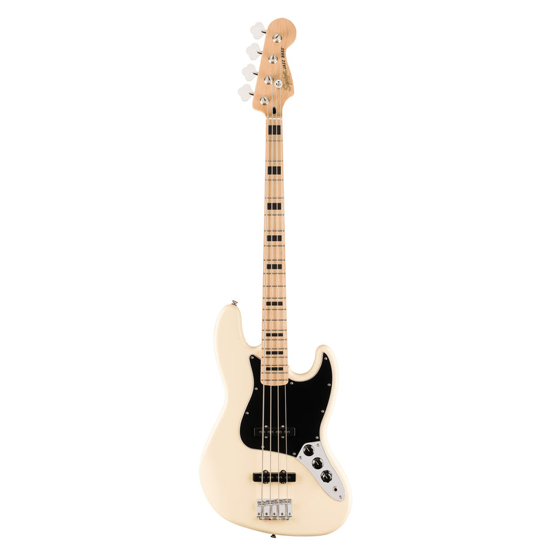 Squier Affinity Series Active Jazz Bass - Maple Fingerboard, Black Pickguard, Olympic White