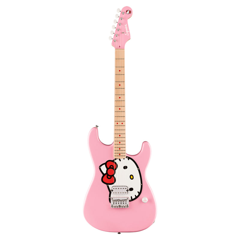 Squier Limited Edition Hello Kitty Stratocaster with Gig Bag - Maple Fingerboard, Pink