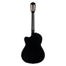 Fender CN-140SCE Nylon Thinline - Walnut Fingerboard, Black w/case