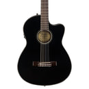 Fender CN-140SCE Nylon Thinline - Walnut Fingerboard, Black w/case