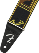Fender Weighless 2" Mono Strap - Black/Yellow/Brown