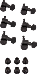 Fender Locking Stratocaster/Telecaster Staggered Tuning Machines (Black) (6)