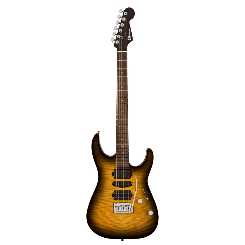 Charvel MJ DK24 HSH 2PT W Mahogany with Flame Maple - Wenge Fingerboard, Antique Burst
