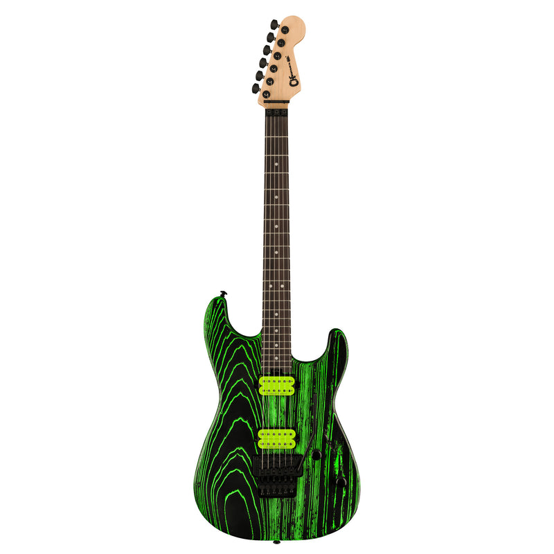 Charvel Pro-Mod San Dimas Style 1 HH FR E Ash - Ebony Fingerboard, Green Glow