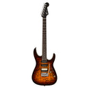 Charvel Pro-Mod Plus Dinky DK24 HSS 2PT EB QM - Ebony Fingerboard, Amber Tiger Eye