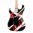 EVH Striped Series Circles - Maple Fingerboard, White and Black