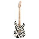 EVH Striped Series Circles - Maple Fingerboard, White and Black