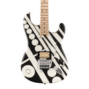 EVH Striped Series Circles - Maple Fingerboard, White and Black