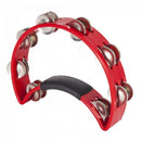 Rhythm Tech Single Row Tambourine - Nickel Jingles - Red
