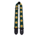 Perri's 2" Emerald Green Suns Jacquard Guitar Strap - TWS-7637