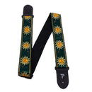 Perri's 2" Emerald Green Suns Jacquard Guitar Strap - TWS-7637