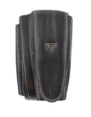 Perri's 2.5" Double Stitch Moto Black Padded Leather Guitar Strap