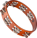 Meinl Percussion Traditional Wood Tambourine, Dual Row, Nickel Plated Steel Jingles - 10"
