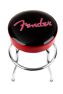 Fender Red Sparkle Logo Barstool - Black and Red Sparkle 24"