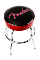 Fender Red Sparkle Logo Barstool - Black and Red Sparkle 24"