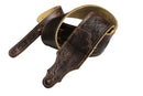 Franklin 2.5'' American Bison Strap - Chocolate Distressed Leather with Honey Suede Back
