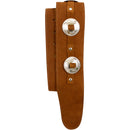 Perri's 2.5" Suede Guitar Strap with Conchos - Brown