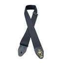 D'Andrea Ace Vintage Reissue Embossed Black Guitar Strap