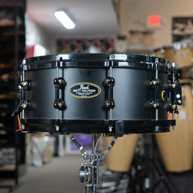 Pearl Matt Halpern Signature Black Brass Snare - 14x6"