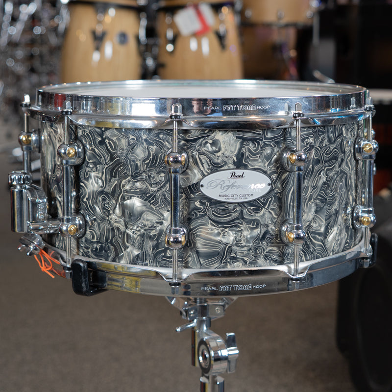 Pearl Music City Custom Reference Pure Snare - Pewter Abalone - 14x6.5"