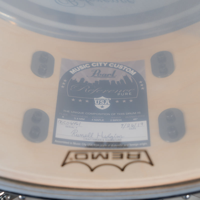 Pearl Music City Custom Reference Pure Snare - Pewter Abalone - 14x6.5"