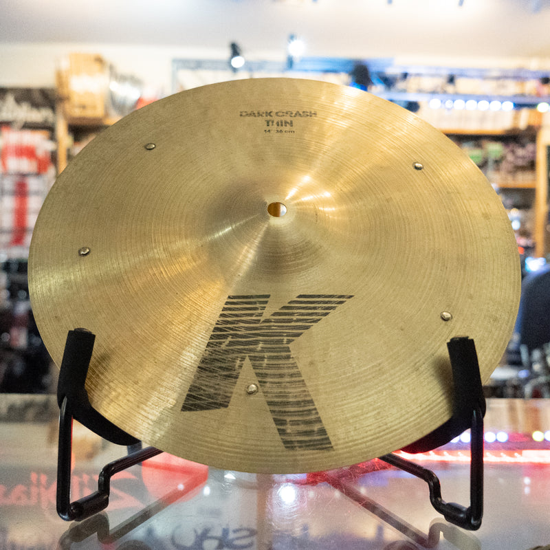 Zildjian K Dark Crash Thin - 14" w/Rivet Holes