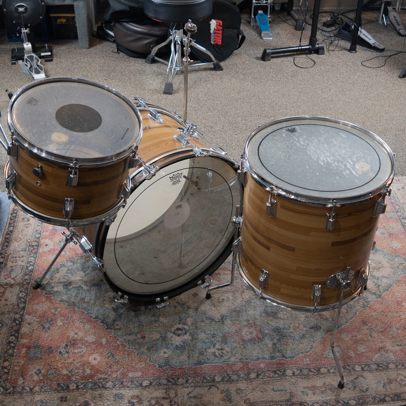 1960's Rogers Fullerton Era Powertone 3pc Kit - Butcher Block