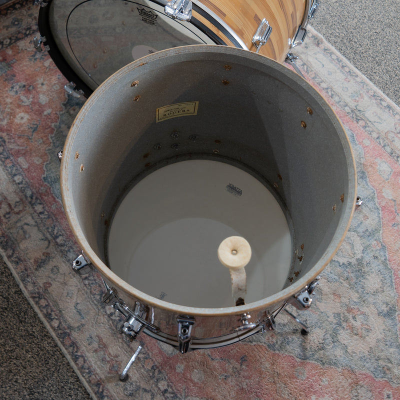 1960's Rogers Fullerton Era Powertone 3pc Kit - Butcher Block