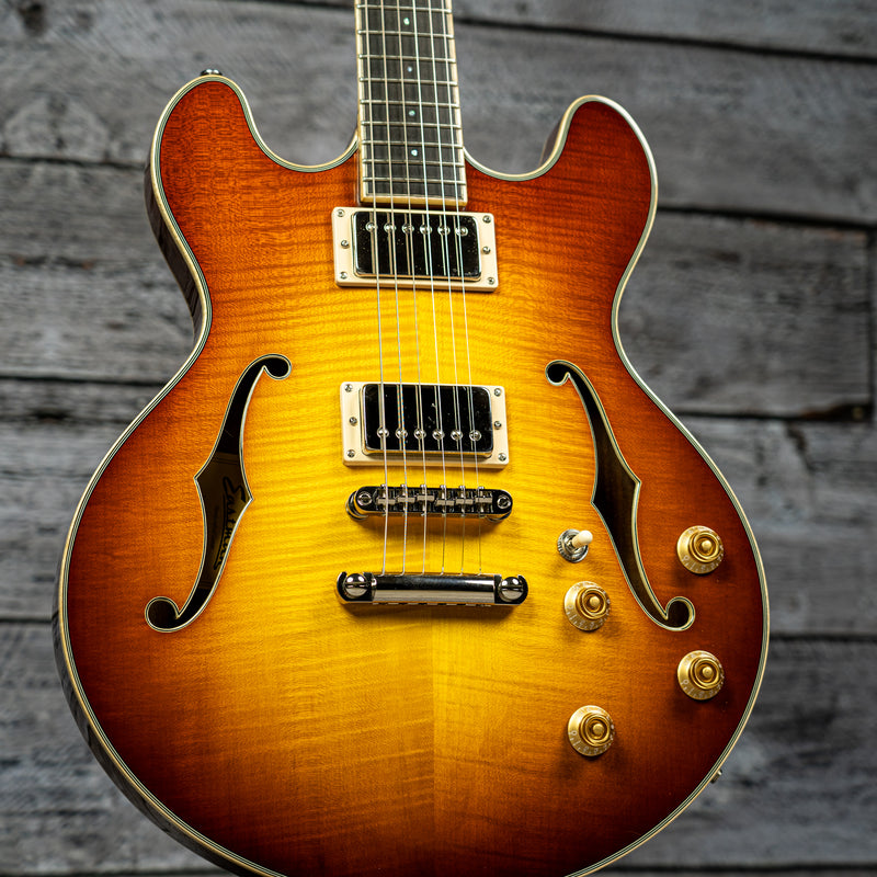 Eastman T185MX-GB Thinline Electric Guitar - Goldburst