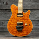 Ernie Ball Music Man Axis 30th Anniversary - Translucent Gold, Figured Maple/Matching Headstock