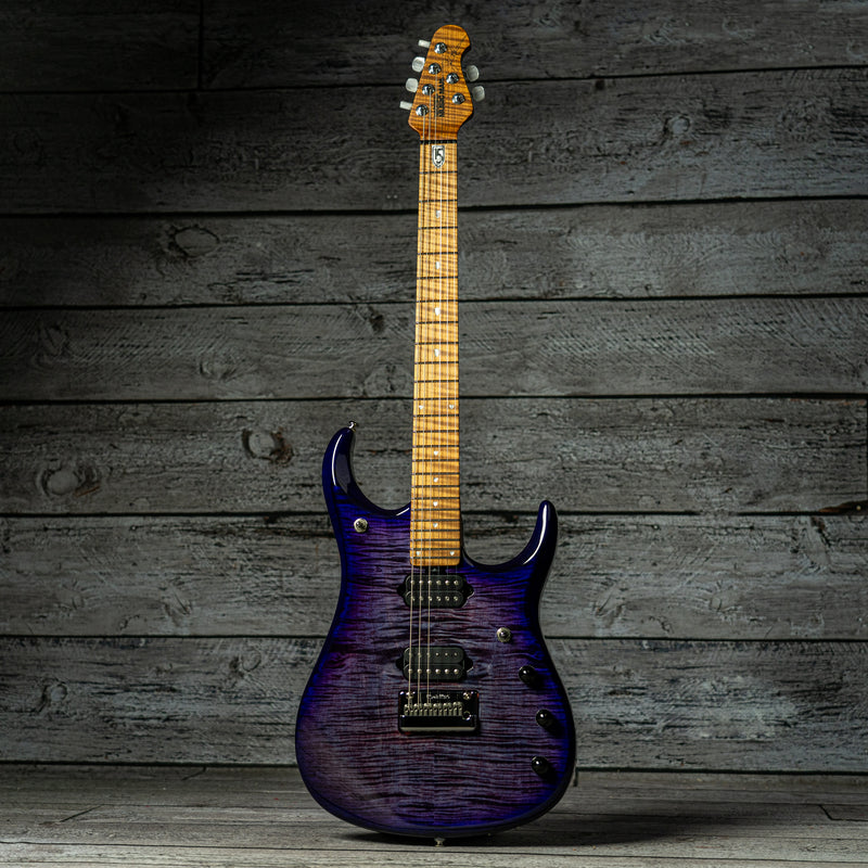 Ernie Ball Music Man JP15 - Purple Nebula Flame Top, Figured Roasted Maple