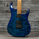 Ernie Ball Music Man JP15 - Ultramarine Quilt, Roasted Figured Maple Neck