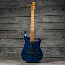 Ernie Ball Music Man JP15 - Ultramarine Quilt, Roasted Figured Maple Neck