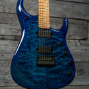 Ernie Ball Music Man JP15 - Ultramarine Quilt, Roasted Figured Maple Neck