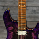 Ernie Ball Music Man Jason Richardson Signature Cutlass HH - Majora Purple, Roasted Maple Neck