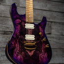 Ernie Ball Music Man Jason Richardson Signature Cutlass HH - Majora Purple, Roasted Maple Neck