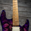 Ernie Ball Music Man Jason Richardson Signature Cutlass HH - Majora Purple, Roasted Maple Neck