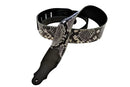 Franklin Snakeskin Ball Glove Guitar Strap - Black