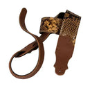 Franklin Snakeskin Ball Glove Guitar Strap - Cognac