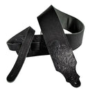 Franklin Tooled Glove Leather Guitar Strap - Black