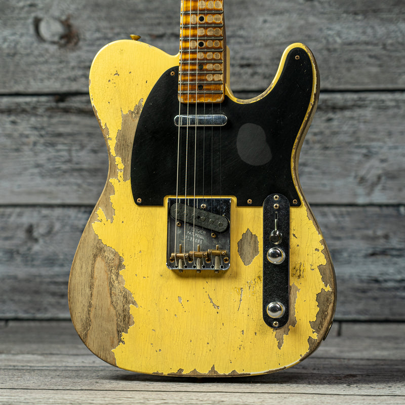 Fender 1954 Telecaster Super Heavy Relic - 1-Piece Rift Sawn Maple Neck Fingerboard, Super Faded Aged Nocaster Blonde