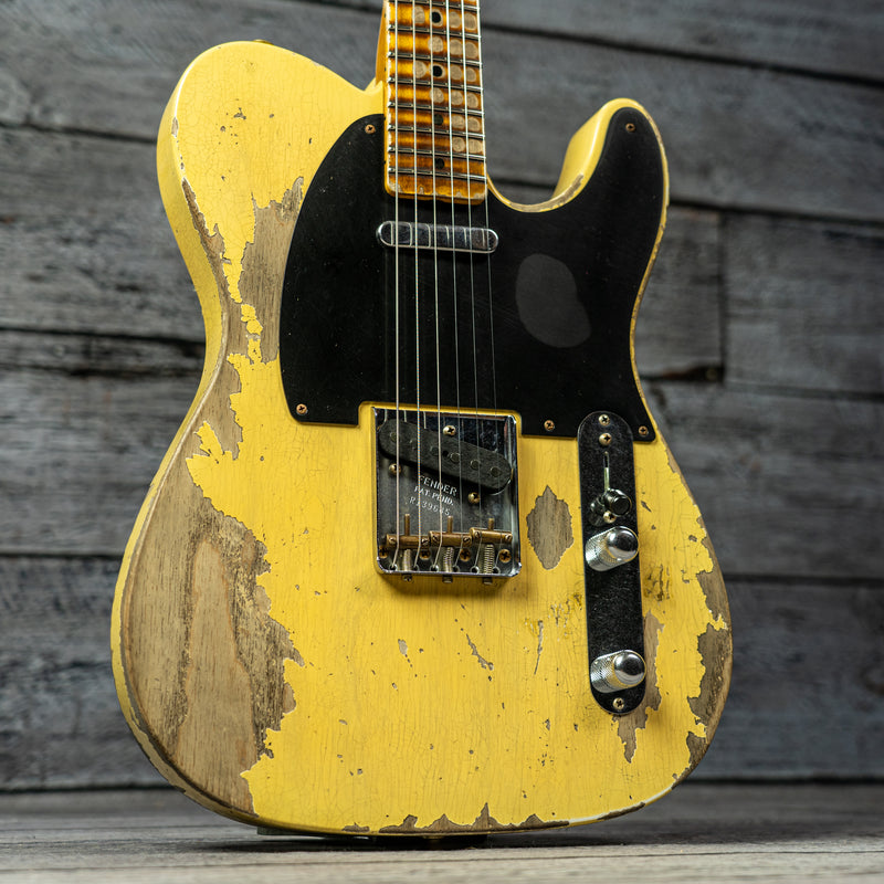 Fender 1954 Telecaster Super Heavy Relic - 1-Piece Rift Sawn Maple Neck Fingerboard, Super Faded Aged Nocaster Blonde